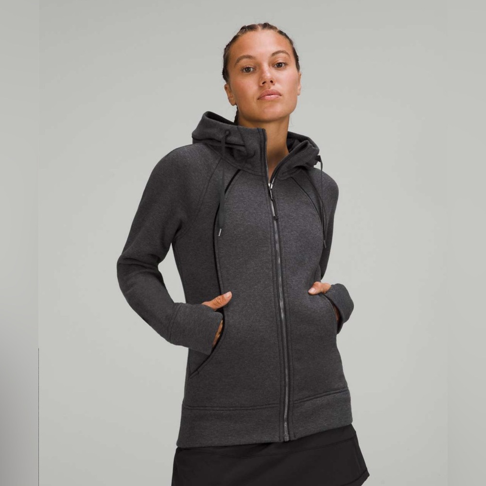 Lululemon Scuba Hoodie *Plush sz 4 Heathered Black/Black